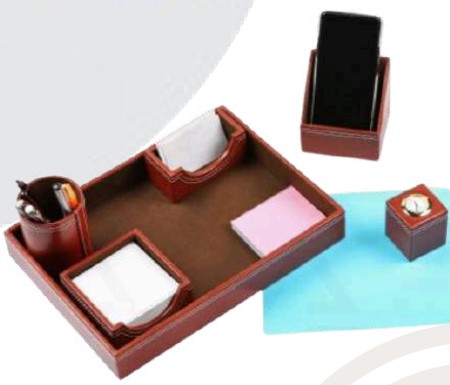 All in 1 Leatherite Set for Executive Gifting, Premium Multi Utility Gift Combo for Corporate Hampers, Office Use and Festive Gift Presentation